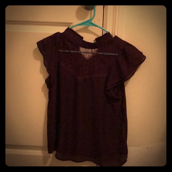 Olline Sl Lace Top Purple